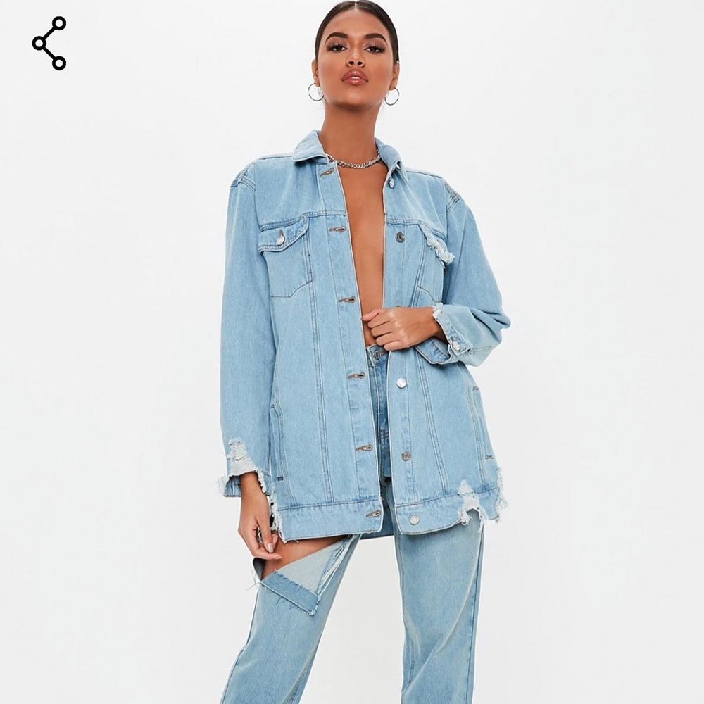 NWT Misguided Denim Over size Jacket